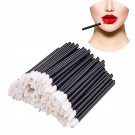 100 Pieces Disposable Lip Brushes Lipstick Gloss Wands Applicator Makeup Tool Kits Black