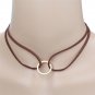 Fashion Harajuku Style Circle Leather Collar Black Cloth Design Elegant Jewelry Charm Necklaces