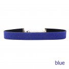 Punk Short Collar Velvet Choker Full Crystal Necklace Bohemia Rhinestone Necklace in Blue