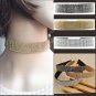 Punk Short Collar Velvet Choker Full Crystal Necklace Bohemia Rhinestone Necklace in Blue