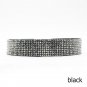 Punk Short Collar Velvet Choker Full Crystal Necklace Bohemia Rhinestone Necklace in Blue