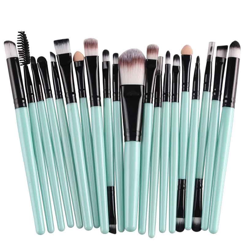 Make Up Brush Brushes Set in best value, Blush Eye Shadow Foundation Eyebrow Lip Brush in Green