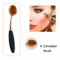 10pcs Oval Toothbrush Shaped Makeup Brush Soft Women Makeup Foundation Brush Kabuki Brush