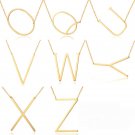 Fashion Letter Necklaces Pendants Alphabet Initial Necklace 24K Gold Titanium Steel Necklace