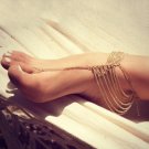 Beach Fashion Multi-layer Tassel Toe Bracelet Chain Link Foot Chain Ankle Bracelet