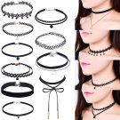 10 Pieces Black Choker Necklaces Stretch Tatto Choker for Women Girls