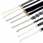 10 Pieces Black Choker Necklaces Stretch Tatto Choker for Women Girls