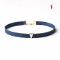Vintage Punk Pendants Necklace Denim Choker Necklaces Jeans Chokers for Women