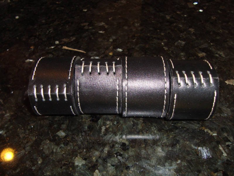 Lot 8 Top Grain Black Leather Napkin Rings Holder xmas thanksgiving table