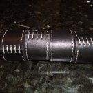 Lot 8 Top Grain Black Leather Napkin Rings Holder xmas thanksgiving table