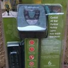 Westinghouse Heavy Duty 6 grounded Outlet darkness sensing Timer remote Outdoor