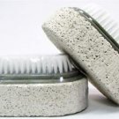Lot of 2 Japanese Scrub Pumice Stone w/Brush for Hands Knees Foot Callus Remover