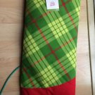 Deluxe knit thick plaid  48" Tree Skirt Holiday christmas Target  Red/green