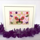 Girl Nursery Butterfly  Baby Girl Butterfly framed ,, Kids Butterfly Room Decor.