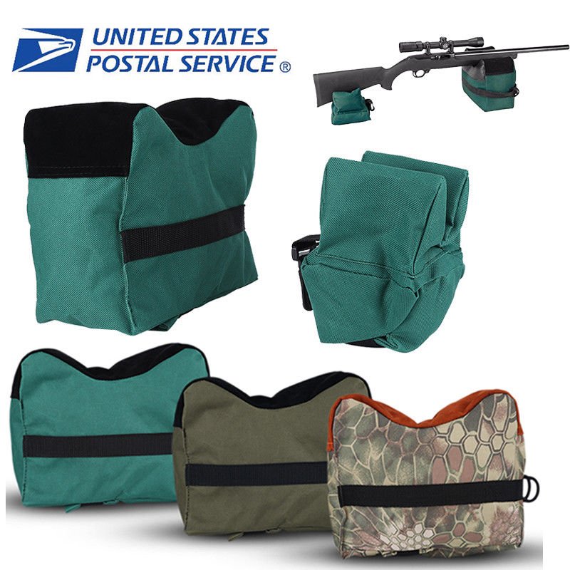 Large Shooting Range Sand Bag Set Rifle Gun Bench Rest Stand Front & Rear Bag