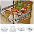 Pull Out Cabinet Organizer Kitchen Storage Organizer Rack Holder Tier Basket US