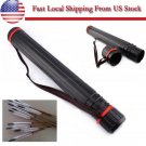Adjustable Arrow Case Back Quiver Shoulder Tube Telescopic Elastic Tube+Strap US