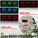 Digital Large Big Jumbo LED Home Wall Desk Clock With Calendar Temperature US