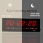 Digital Large Big Jumbo LED Home Wall Desk Clock With Calendar Temperature US