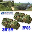 2X Woodland leaves Camouflage Camo  Net Netting Camping Military Hunting 10x16ft