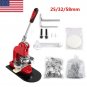 25/32/58mm Button Maker Badge Punch Press Machine 1000 Parts +Circle Cutter