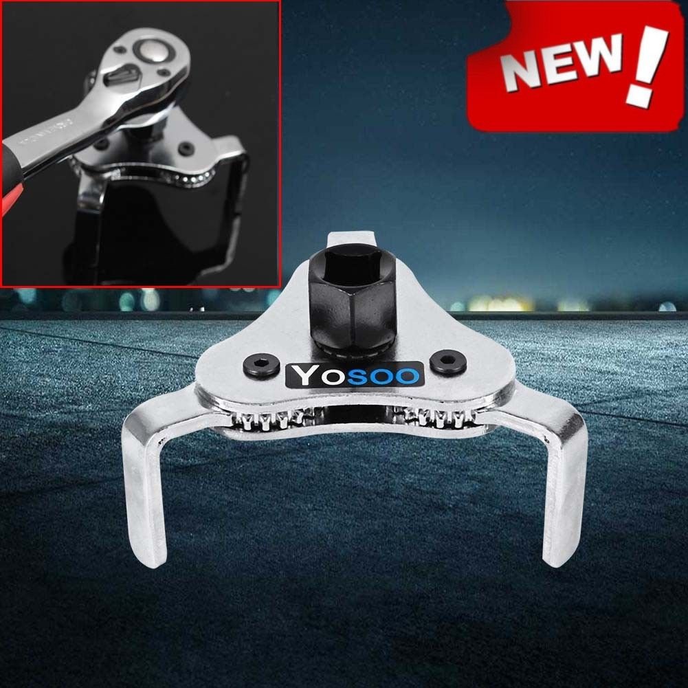 3 Jaws Two Ways Oil Filter Wrench Spanner Remover Adjustable Universal Auto Tool