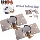2X Van Garage Shed Door Security Padlock & Hasp Set Heavy Duty 73mm Steel + Bolt