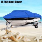 14 15 16 Ft Waterproof Trailerable Heavy Duty Fabric Boat Cover V-hull 90'' Beam