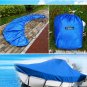 14 15 16 Ft Waterproof Trailerable Heavy Duty Fabric Boat Cover V-hull 90'' Beam