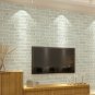 Black Grey Real Looking Deep Embossed Textured 3D Brick Pattern Wallpaper Roll