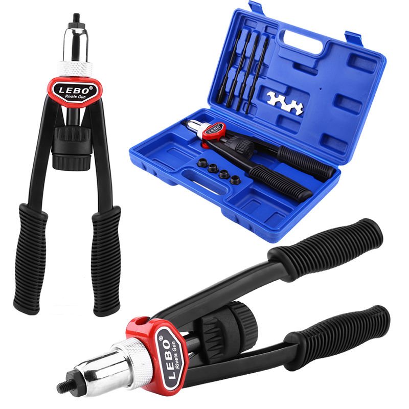 Hand Rivet Riv Nut Tool Heavy Duty Threaded Riveter Metal Mandrel Gun Ergonomic