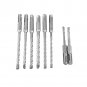 17pcs Rotary Hammer Drill SDS+ Plus Bit Bits Chisel Set Concrete Fits for Hilti