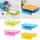 Bathroom Shower Soap Box Dish Storage Plate Tray Holder Case Container Suction