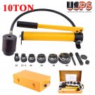 Hydraulic Hole Punch Knockout Set 6 Dies(22 - 60 mm, 7/8" - 2 3/8", 11 tons)K-8B