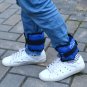 1Pair Adjustable Ankle Weights Pair Running Wrist Arm Gym Leg Exercise Blue New