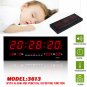 Big Digital LED Home Office Desk Calendar Temperature Date Wall Clock Red LED
