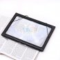2017 A4 Page Hands Free 3x Magnifying Glass With Light LED Magnifier Reading US