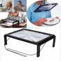 2017 A4 Page Hands Free 3x Magnifying Glass With Light LED Magnifier Reading US