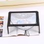 2017 A4 Page Hands Free 3x Magnifying Glass With Light LED Magnifier Reading US