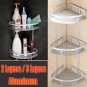 2-4Layer Triangular Shower Shelf Bathroom Corner bath Rack Storage Basket Hanger