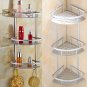 2-4Layer Triangular Shower Shelf Bathroom Corner bath Rack Storage Basket Hanger
