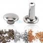 Newest 100pc 6/8/10mm Round Double Cap Rivets Leather Craft Stud Repair Tool DIY
