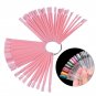 2017 False Display Nail Art Fan Wheel Polish Practice Tip Sticks Nail Art 50pcs