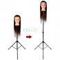 Adjustable Manikin Mannequin Head Holder Hairdressing Training Tripod Stand -US
