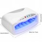 54W 2 Hands UV Nail Dryer Machine Gel Light Lamp Timer Art Polish Manicure W/Fan