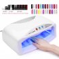 54W 2 Hands UV Nail Dryer Machine Gel Light Lamp Timer Art Polish Manicure W/Fan
