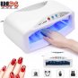 54W 2 Hands UV Nail Dryer Machine Gel Light Lamp Timer Art Polish Manicure W/Fan