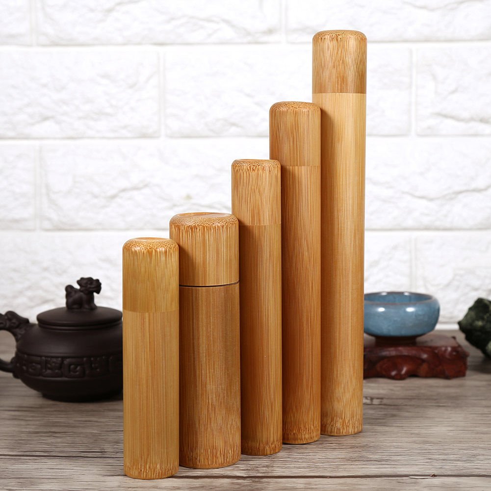 Portable Tea Storage Incense Holder Tea Leaves Container Bamboo Jar Tea Box