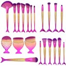 New Mermaid Fish Scale Makeup Fishtail Bottom Powder Blusher Cosmetic Brush