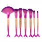 New Mermaid Fish Scale Makeup Fishtail Bottom Powder Blusher Cosmetic Brush